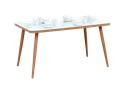 GLASS DINING TABLE 1901C MARBLE WHITE 130 X 80