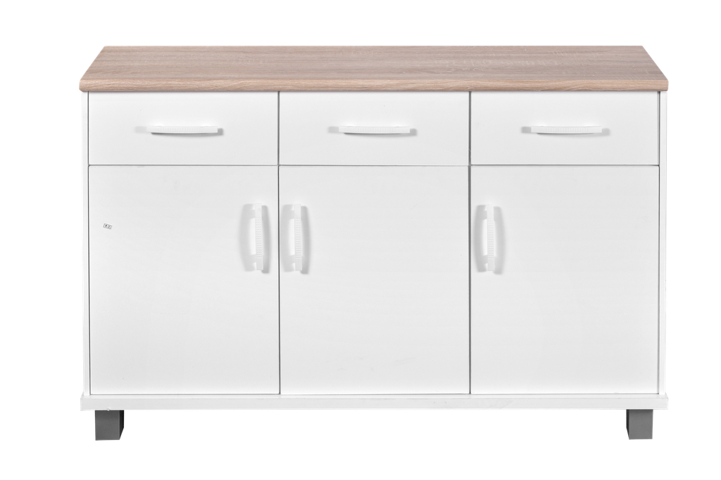 KITCHEN SET BAWAH 3 PINTU LUNA PUTIH