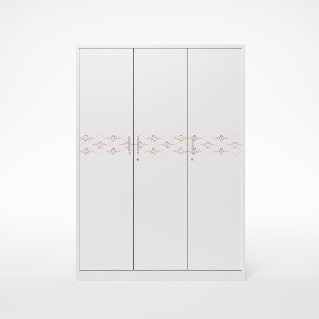 STEEL WARDROBE 3D 1250 WHITE PRINTED