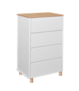 AKSEL CHEST 4 DRAWER WHITE