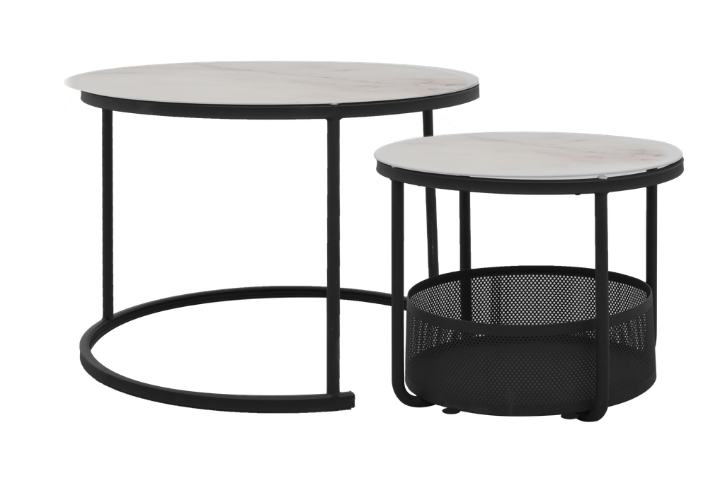 COFFEE TABLE B-720  DIA70+50CM WHT