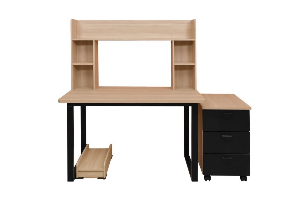 MEJA TULIS KAKI BESI PHILO WINTER MAPLE