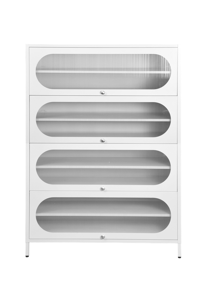 SHOE CABINET 4 DOOR NFH-HBMSC102  WHITE