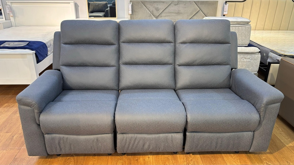 SOFA RECLAINER OSLO 3 SEATER GREY SLATE