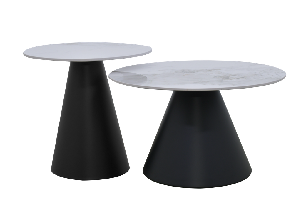 COFFEE TABLE AY 08C DIA 70 DIA 50 BLACK GREY