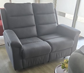 SOFA RECLAINER OSLO 2 SEATER GREY SLATE