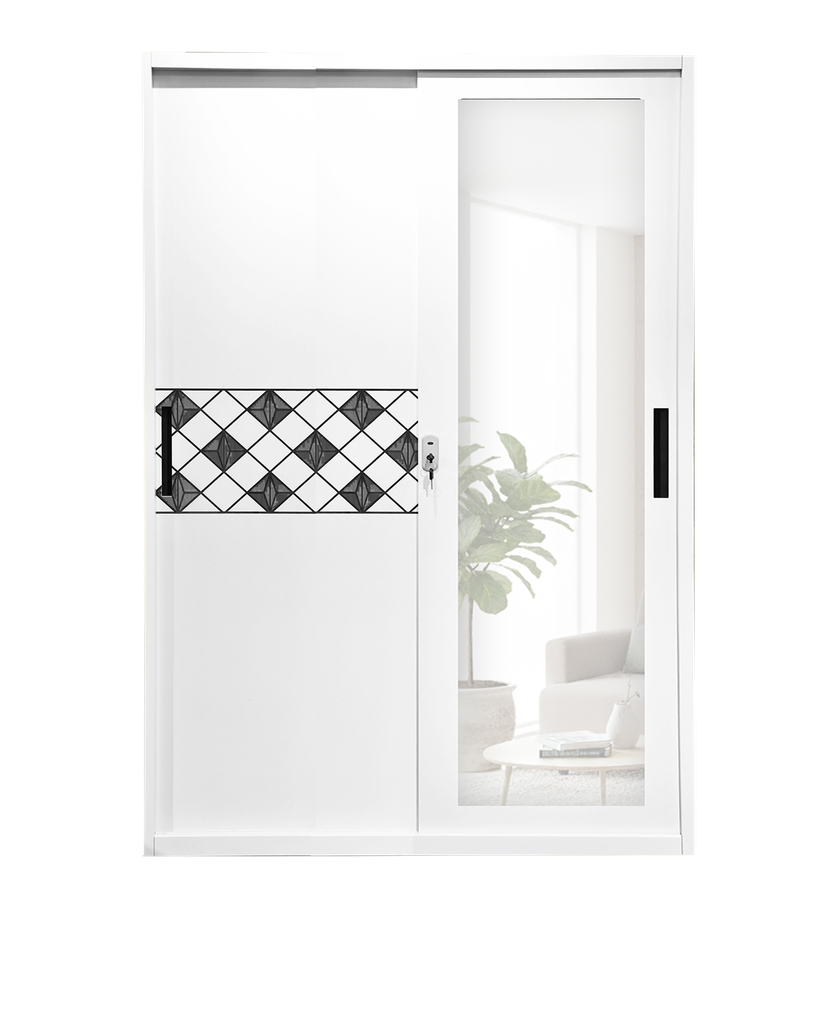 STEEL 120 SLIDING WARDROBE 2 DOOR PRINTING 