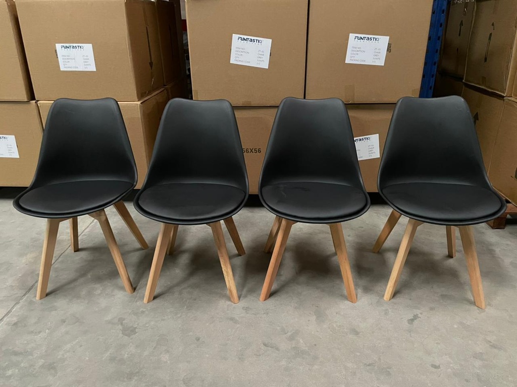 DINING CHAIR A341 BLACK (SOLID LEG)