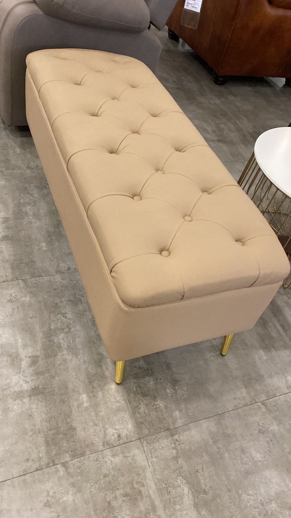 BENCH ALMA STORAGE GASLIFT UK. 120 KAKI BESI GOLD MILAN [HAZELNUT]