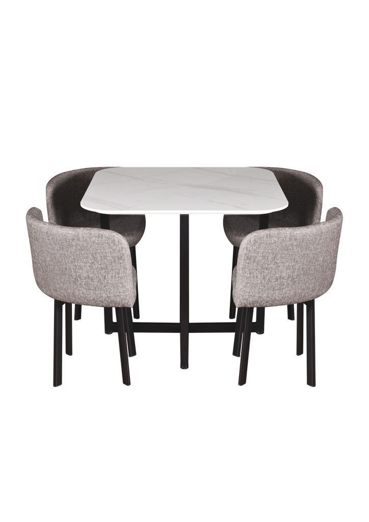 DINING SET DT1009 90*90CM WHITE