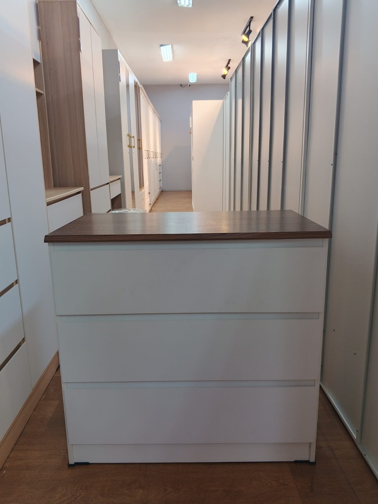 LILY 3 DRAWERS SNOOZE WHITE DM BROWN