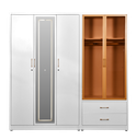 STEEL XR SLIDING WARDROBE 5 DOOR WHITE