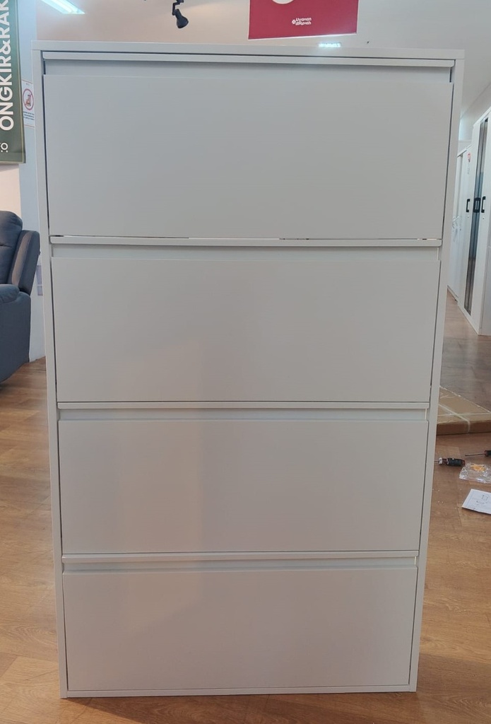 STEEL SHOE CABINET SC04 WHITE