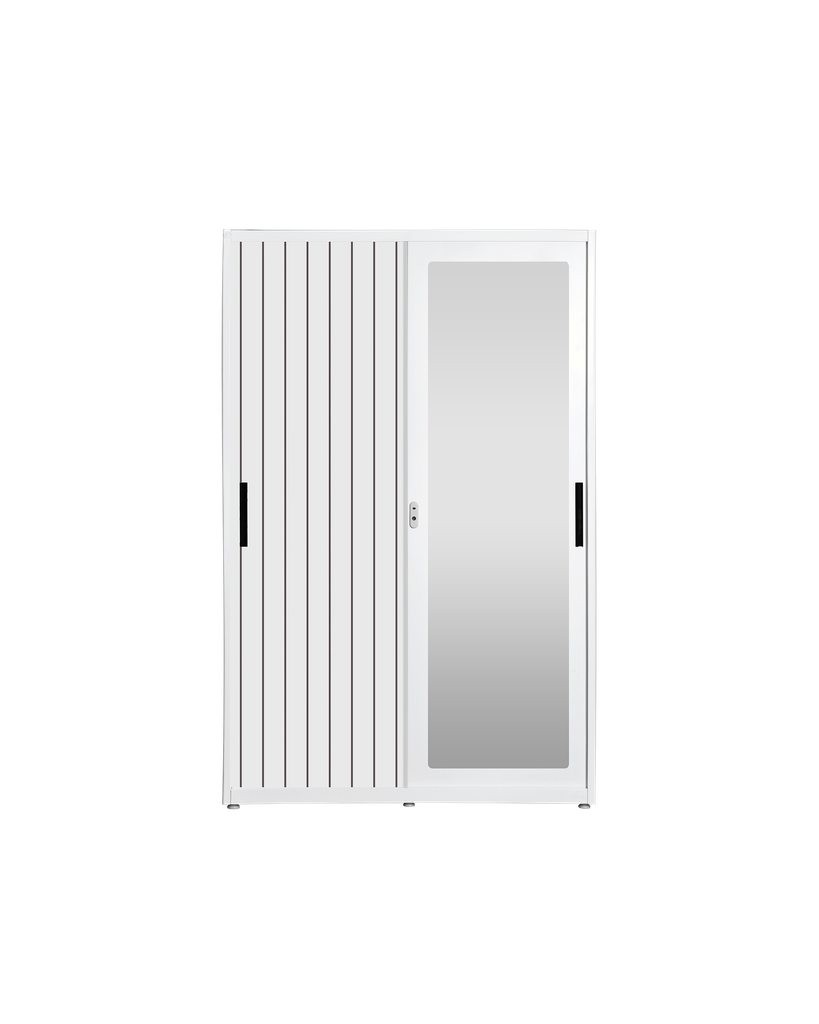 STEEL 120 SLIDING WARDROBE 2 DOOR PRINTING 3