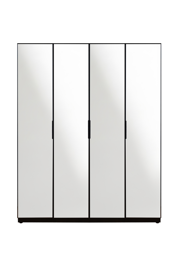 STEEL WARDROBE FULL MIRROR 4 DOOR