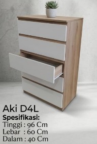  DRAWERS AKI 5 WHITE OAK