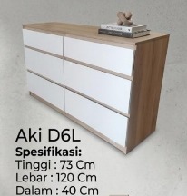 DRAWERS AKI 6 WHITE OAK