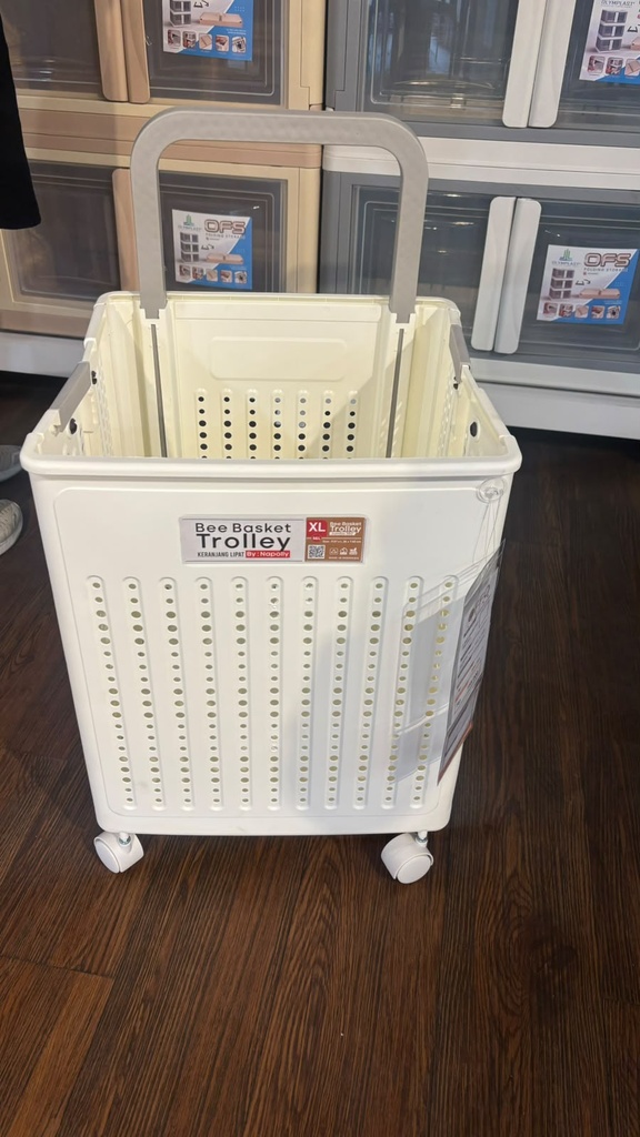 BEE BASKET TROLLEY JUMBO XL WHITE