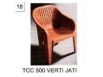 KURSI PLASTIK TCC 500 VERTI BROWN TEAK 