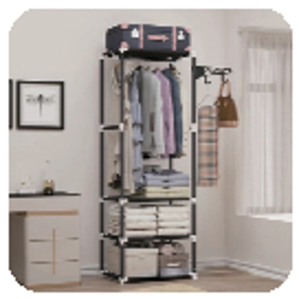 PLASTIC CLOTHING RACK KJG6226 BLACK