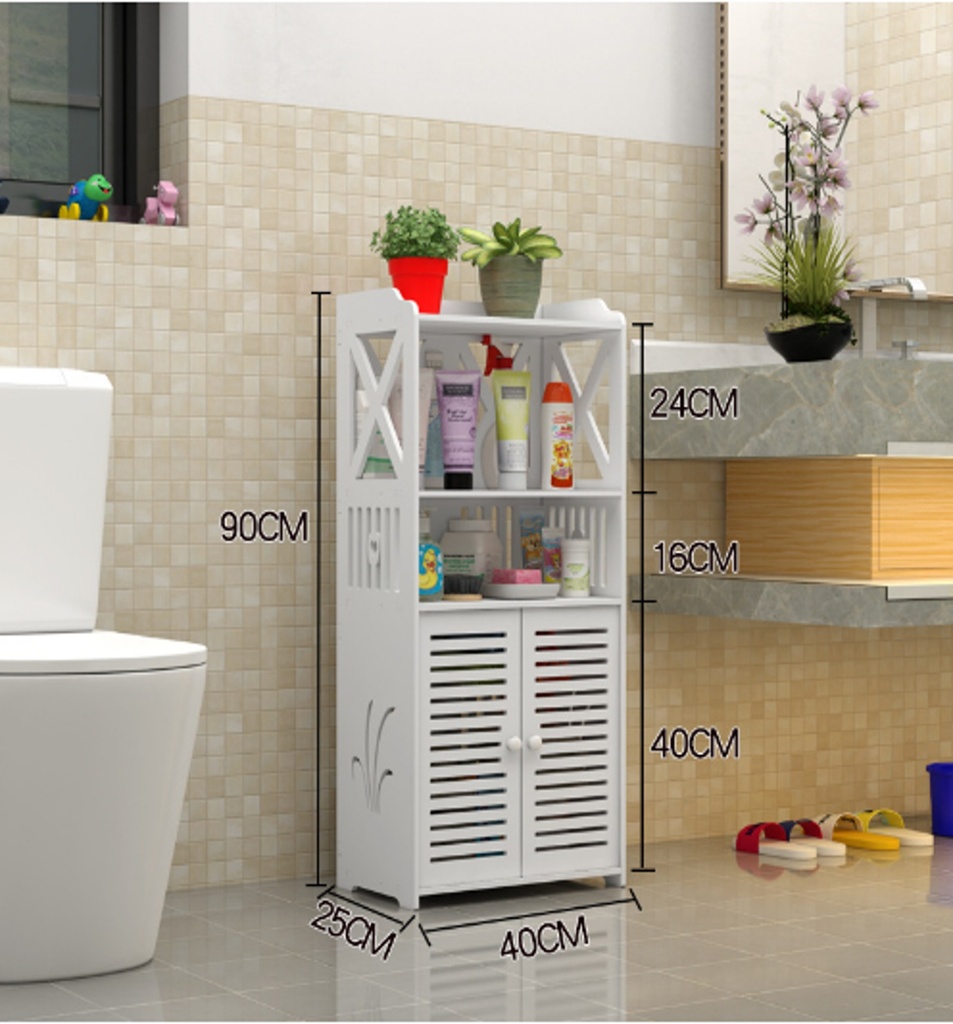 PLASTIC STORAGE RACK KJG6233 WHITE