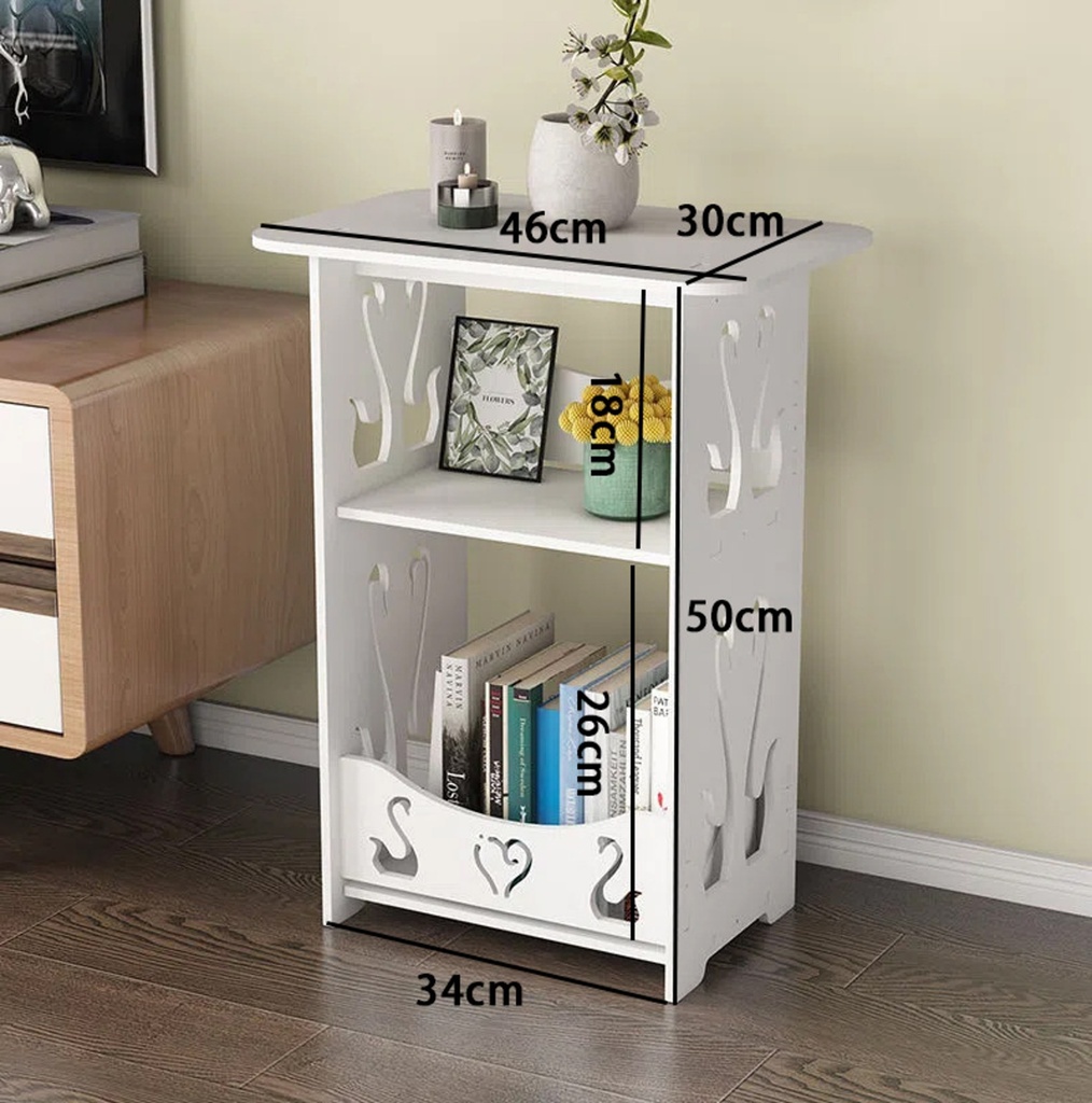 PLASTIC STORAGE RACK KJG6239 WHITE