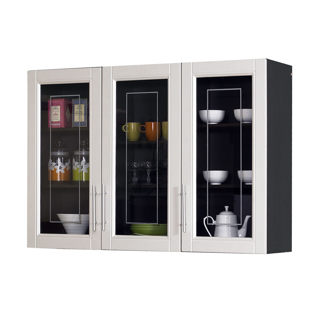 KITCHEN SET ATAS 3P KACA 0108 DARK OAK