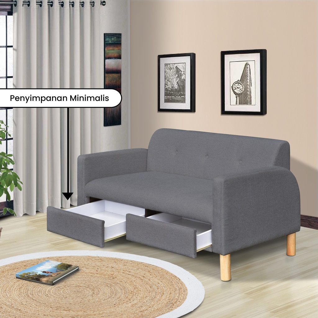SOFA 2 SEATER BESTA FABRIC