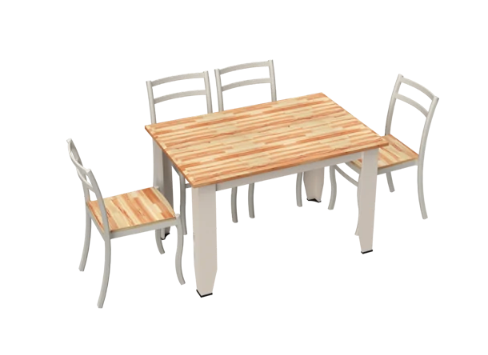 DINING TABLE OLYMPLAST DTM-ALMA PLUS 4 DINING CHAIR