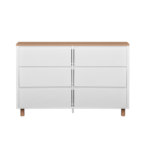 [L-LIV-CSDAKSEL-06D-WHT] AKSEL CHEST 6 DRAWER WHITE
