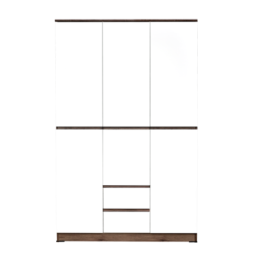 [L-BED-LPLSANTR-4DR-SOB] LEMARI PAKAIAN LARGE SANTORINI SONOMA OAK BROWN