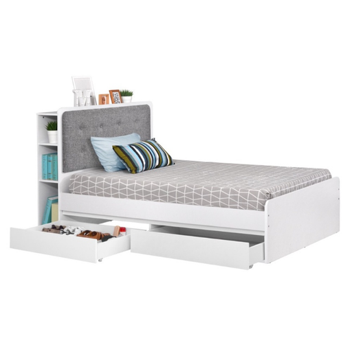 [L-BED-RGECLIPSE-160-WHT] BED DOUBLE ECLIPSE 160 x 200 WHITE
