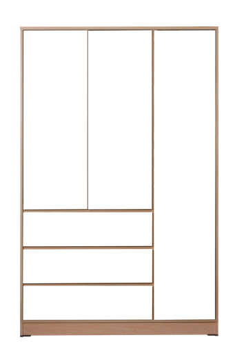 [L-BED-WRTGARVIN-3DR-NTR] WARDROBE GARVIN THREE DOORS NATURAL