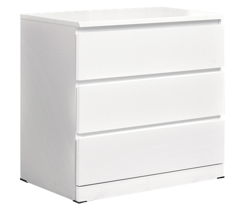 [L-LIV-CSD261291-3DW-WHT] LILY 3 DRAWERS SNOOZE WHITE
