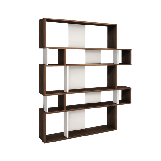 [L-LIV-OLIVEBOOK-STD-BRT] BOOK SHELF BROWN TEAK