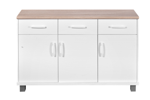 [L-DIN-KSBLUNA-3DR-WHT] KITCHEN SET BAWAH 3 PINTU LUNA PUTIH