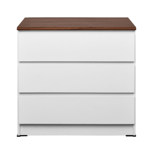 [L-LIV-CSD261291-3DW-BRW] LILY 3 DRAWERS SNOOZE WHITE DM BROWN