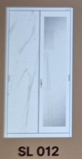[L-BED-WDLSL12AF-2DR-WHT] SLIDING WARDROBE 2 DOOR SL012AFM WHITE